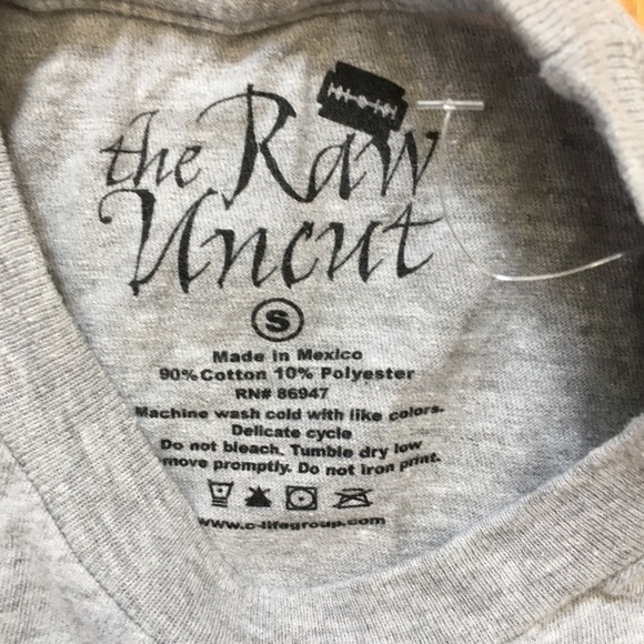 The Raw Uncut Men’s Graphic Print Crew neck Gray Short Sleeve Tee Size S - Picture 8 of 9